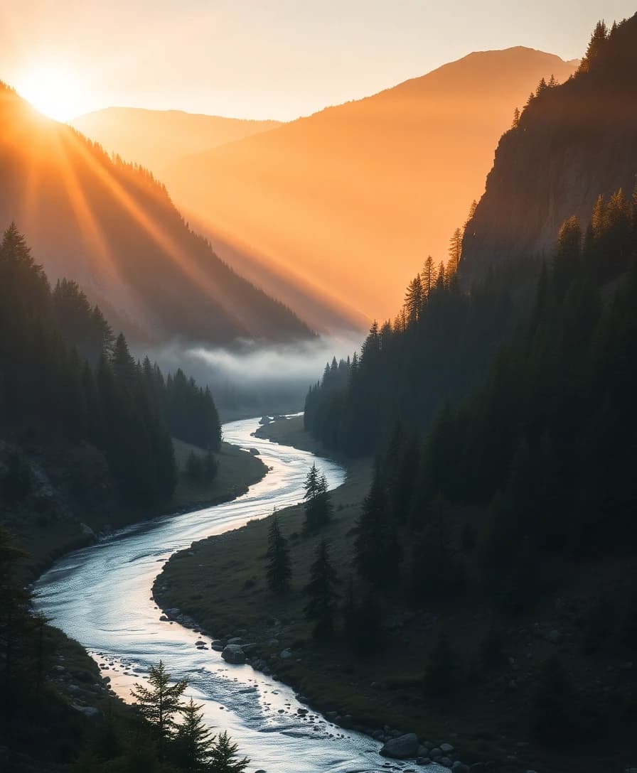 Photorealistic AI landscape generated with PrismPoster